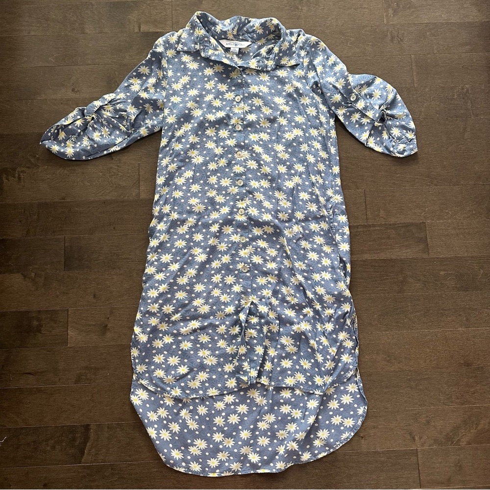 April Cornell Midi Button Down Dress Floral Ditsy Girly Cottagecore XS